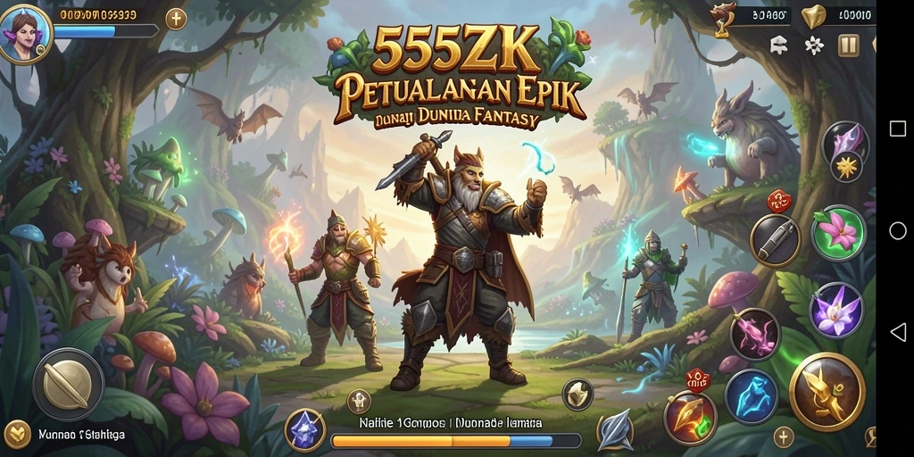 Screenshot dari gameplay RPG yang penuh aksi dan strategi.