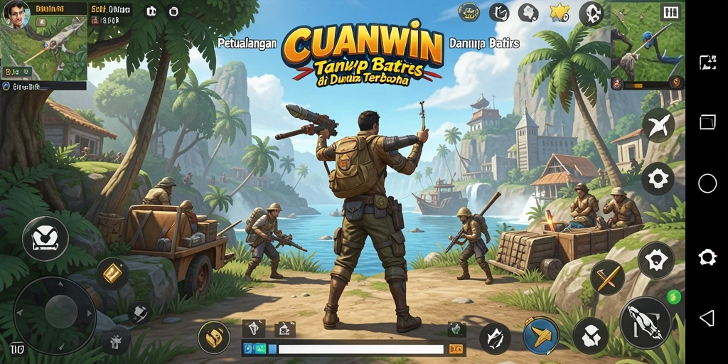 Tangkapan layar CUANWIN yang menunjukkan petualangan di dunia terbuka.