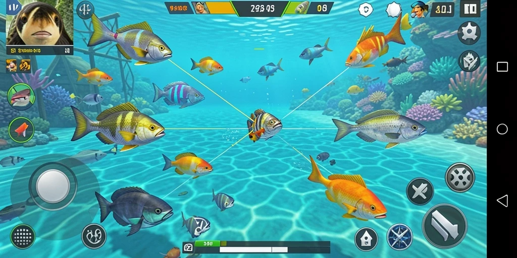 Gameplay seru menembak ikan warna-warni di D06.