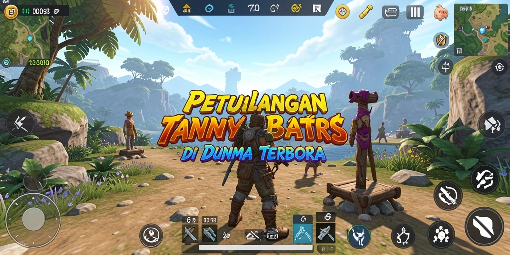 Screenshot gameplay yang menampilkan eksplorasi dunia terbuka ID098.
