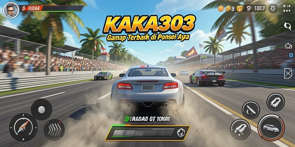 Gambaran gameplay balapan yang mendebarkan di KAKA303.