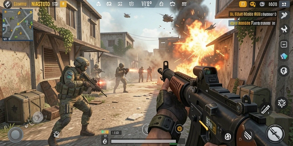 Tangkapan layar NIASTOTO menampilkan pertempuran seru di arena FPS.