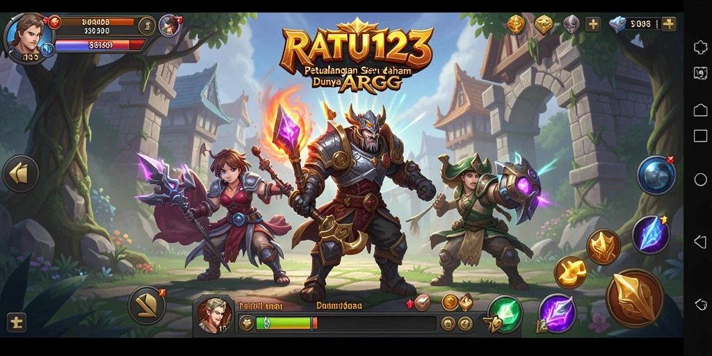 Screenshot utama RATU123 menampilkan aksi pertempuran yang seru dalam dunia ARPG.