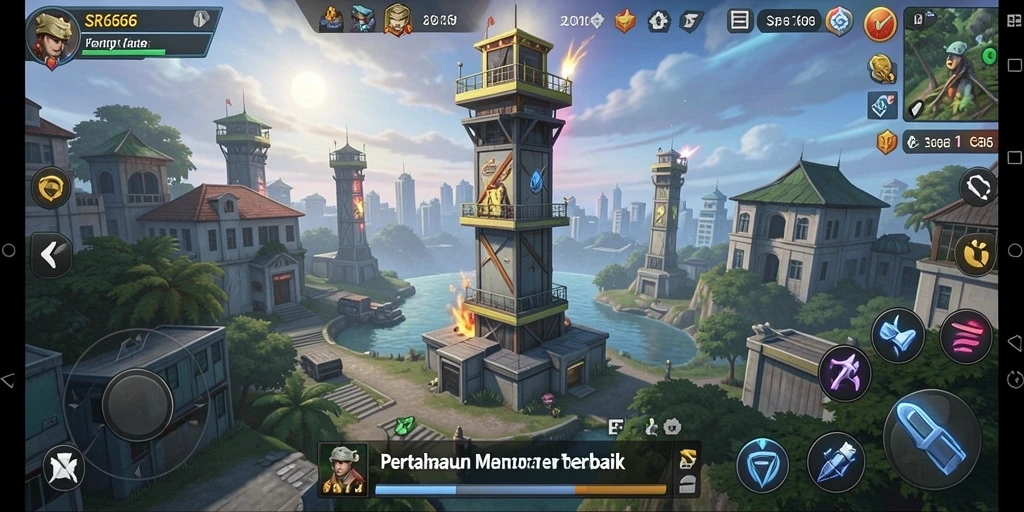 Gameplay SR6666 yang seru dan penuh strategi Tower Defense.