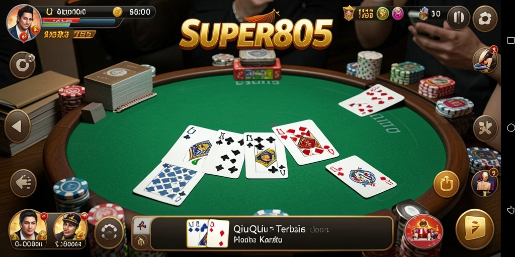 Screenshot gameplay QiuQiu SUPER805 yang seru dan mendebarkan.