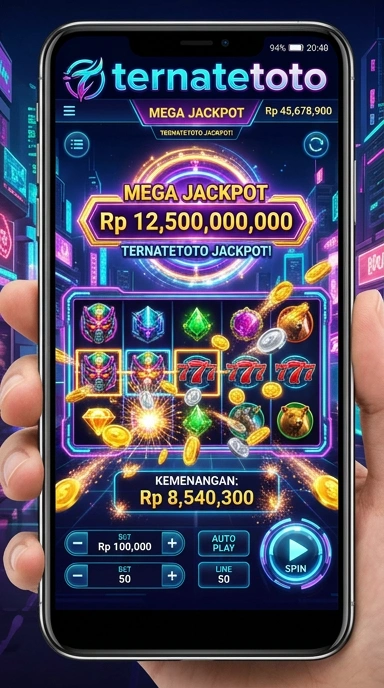 Tampilan utama aplikasi ternatetoto yang memudahkan navigasi.